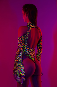 Neon Pulsar Mesh Bodysuit bad024 2