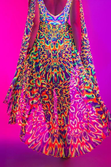 Tied & Dyed Open Front Skirt bad052