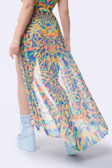 Tied & Dyed Open Front Skirt bad052 2