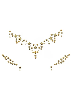 Golden Star Face Jewels EYE050 2