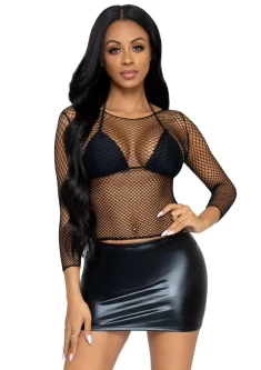 Visnet top met lange mouw 8278 1