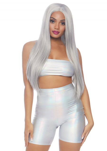Zilverkleurige Short & Top 3776