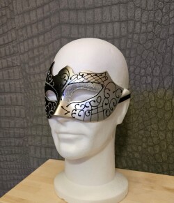 Zwart-Zilver Heren Masker Schimara16